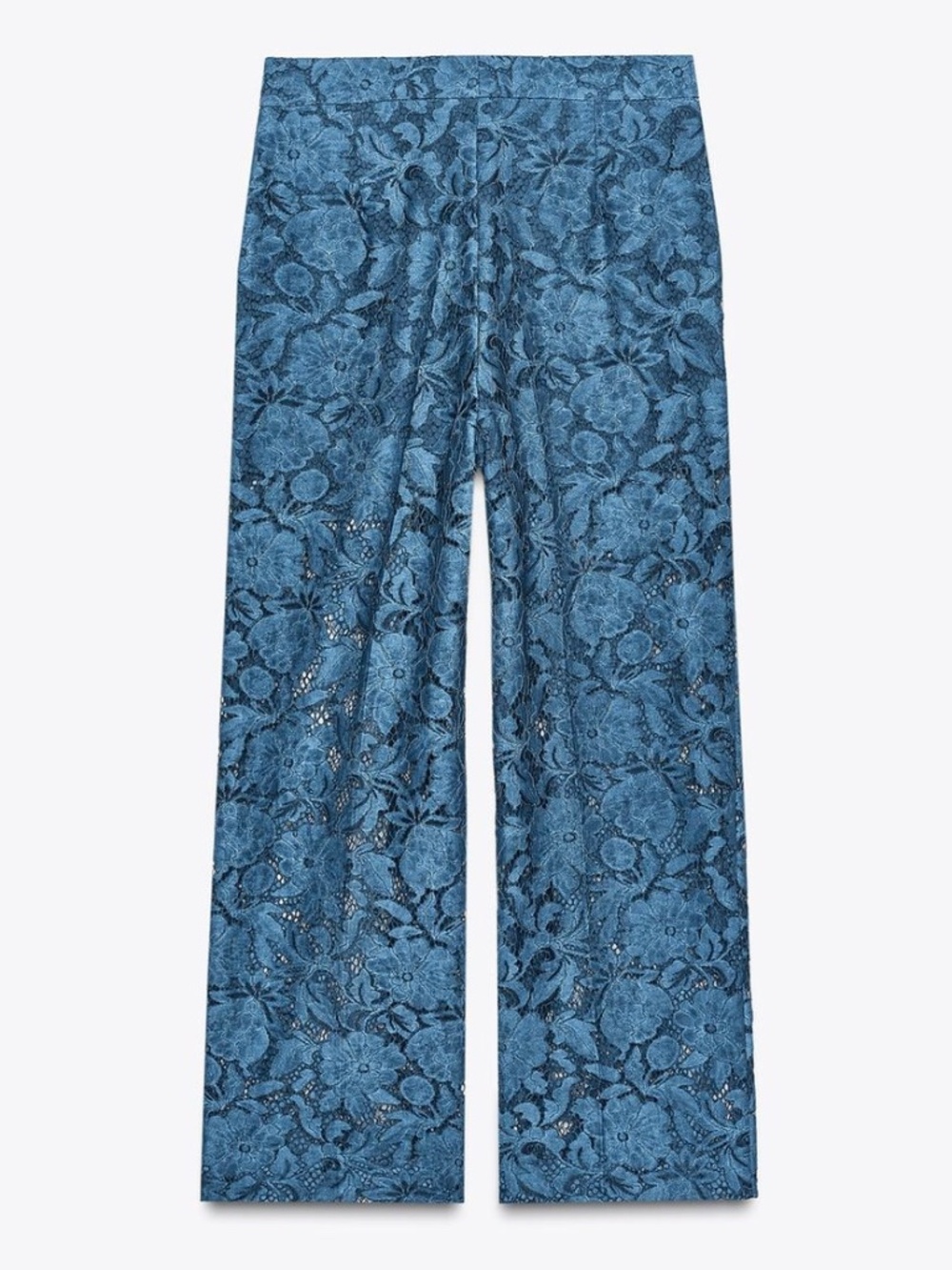 Zara Cropped Trousers Pants With Lace Size Medium 8385/846/400 - Picture 7 of 12